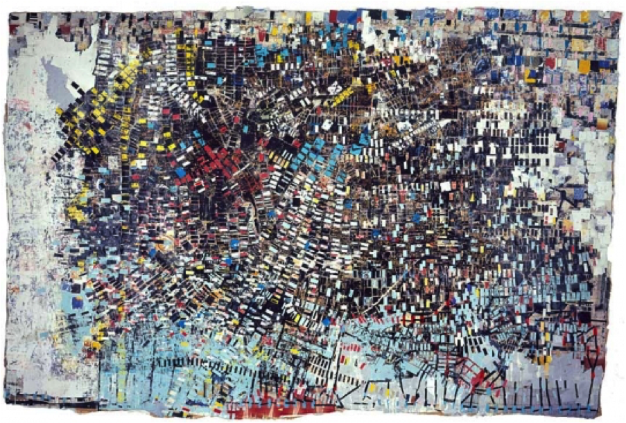 Mark Bradford. “Black Venus,” mixed media collage, 2005