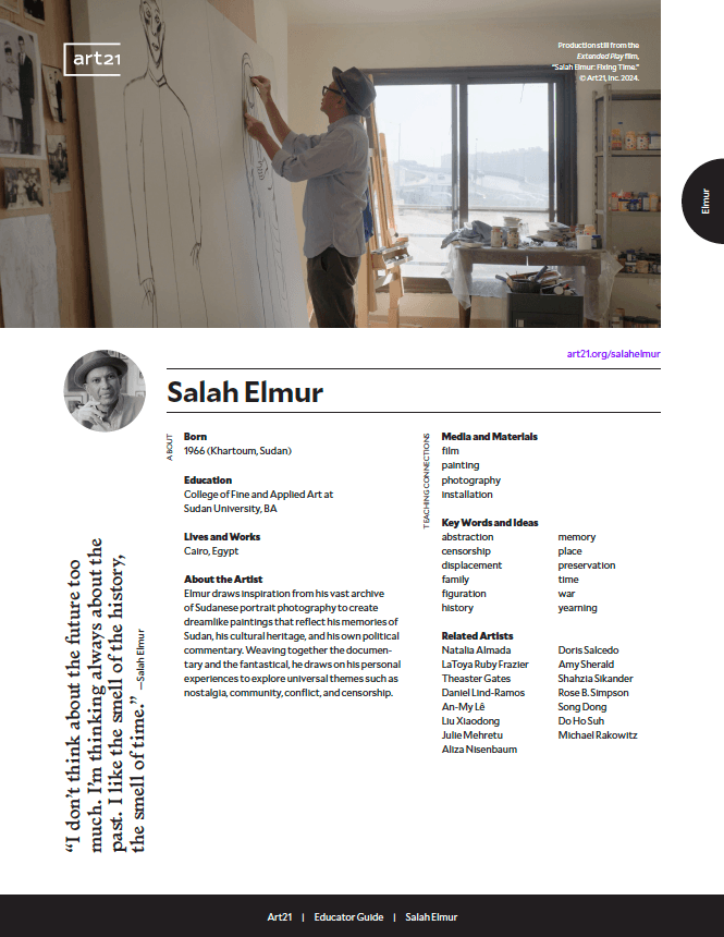 Educator Guide Cover for Salah Elmur.
