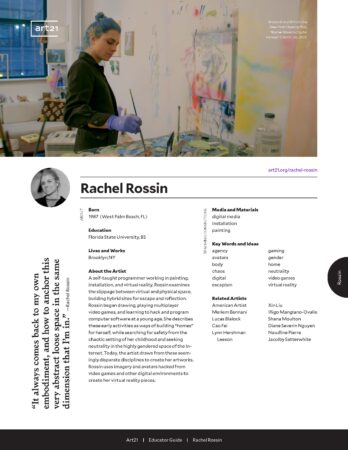 Cover image for Rachel Rossin Art21 Educator Guide